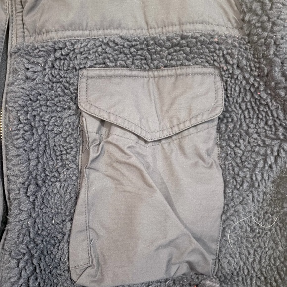 New Alex Mill fleece lined Sherpa field jacket in navy blue sz XL - Picture 10 of 14